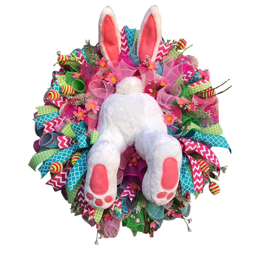 jojofuny 1pezzi Ghirlanda Coda Di Coniglio Per Pasqua Decorativa Da Appendere Alla Porta o Finestra Artificiale Per Casa e Giardino