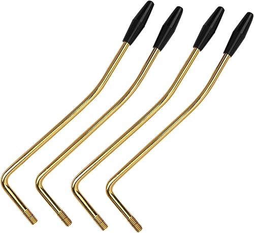 4 piezas Yootones Metal único brazo trémolo Whammy Bar para Stratocaster Guitarra Eléctrica Sistema Tremolo (sombrero negro)