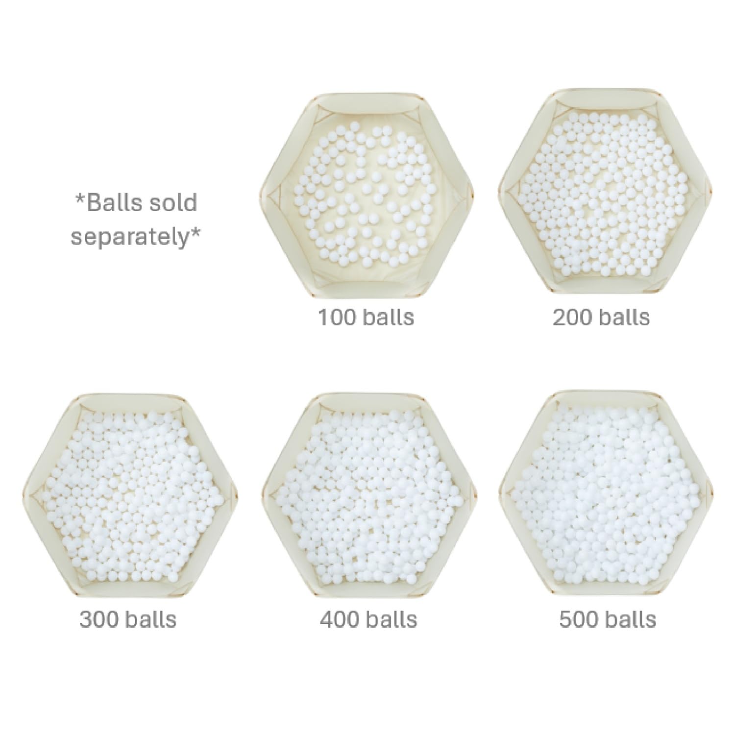 3 Sprouts - Piscina di Palline per Bambini - Piscina di Palline per Bambini di 3 Anni - Gioco da Interno (Palline Non Incluse) (Terrazzo Beige)
