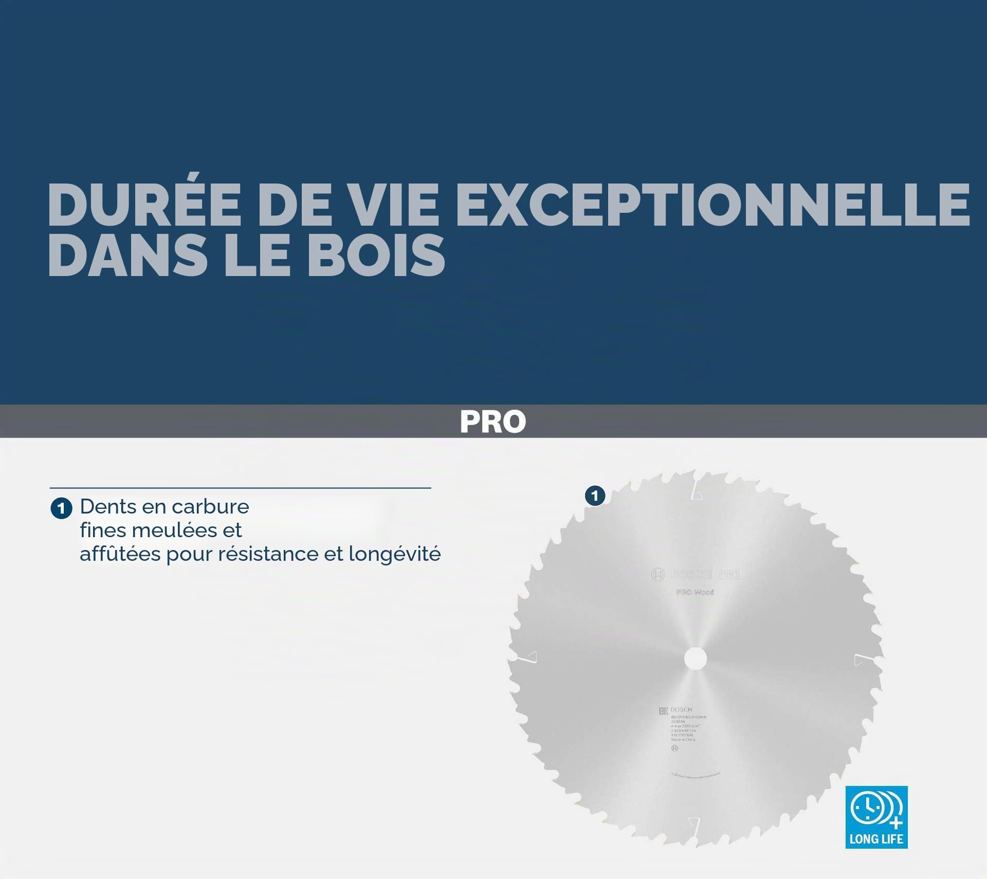 Bosch 1x Lame de scie circulaire filaire PRO Wood pour scies stationnaires