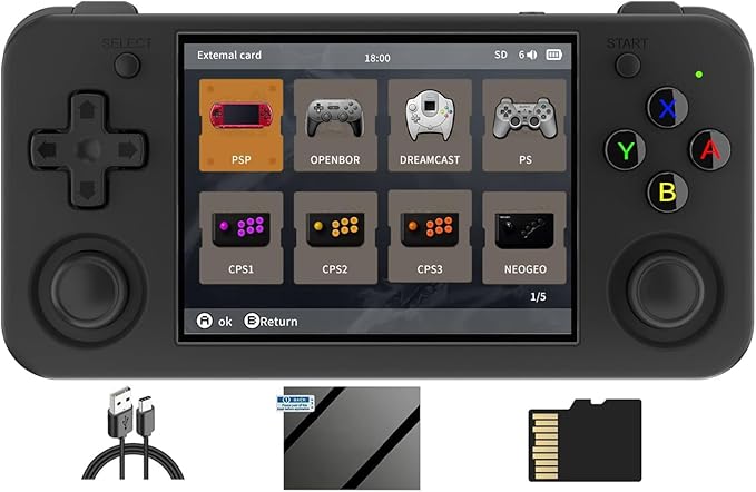 RG35XX Videoconsola Portátil para Niños con Juegos Incluidos RG35XX H - Consola de juegos de mano