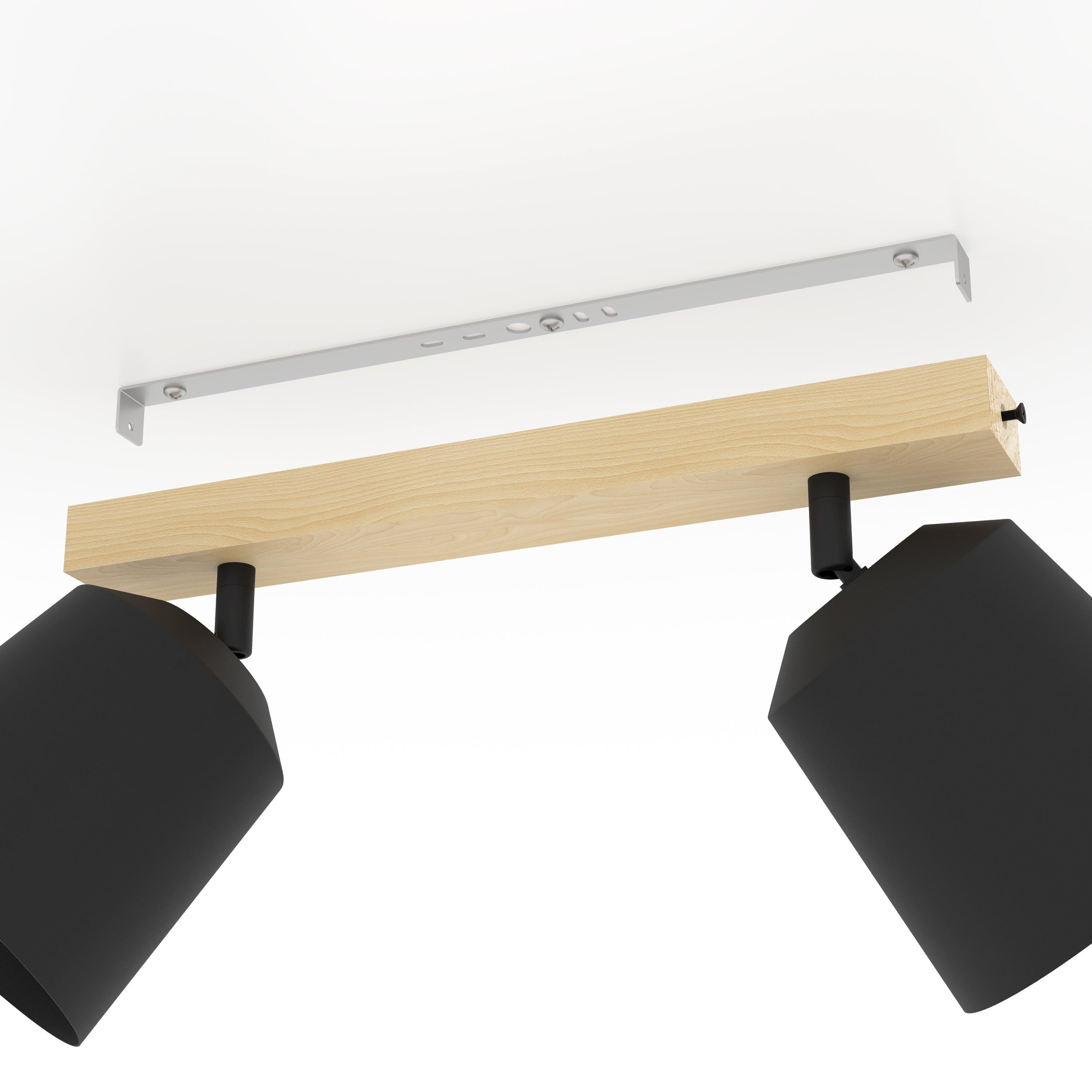 Eglo Rail spot Cotorro, rampe de 2 spots orientables, FSC100HB, barre de
