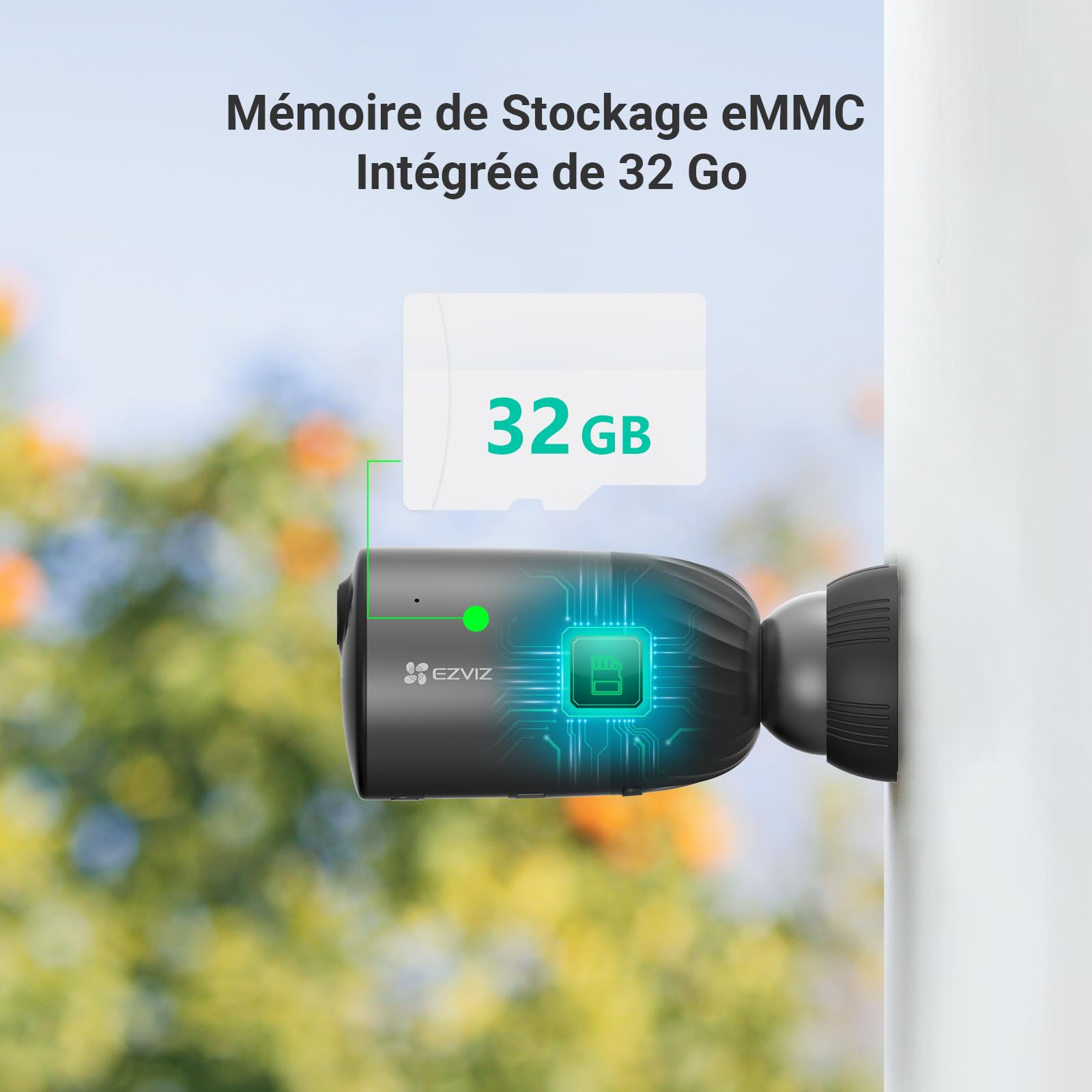 EZVIZ BC1C 4MP Caméra Surveillance WiFi Extérieure sans Fil, Autonomie de 270j, Batterie Rechargeable 10400mAh, Détection de Personne, Vision Nocturne en Couleur, Audio Bidirectionnel, 32Go eMMC, IP66