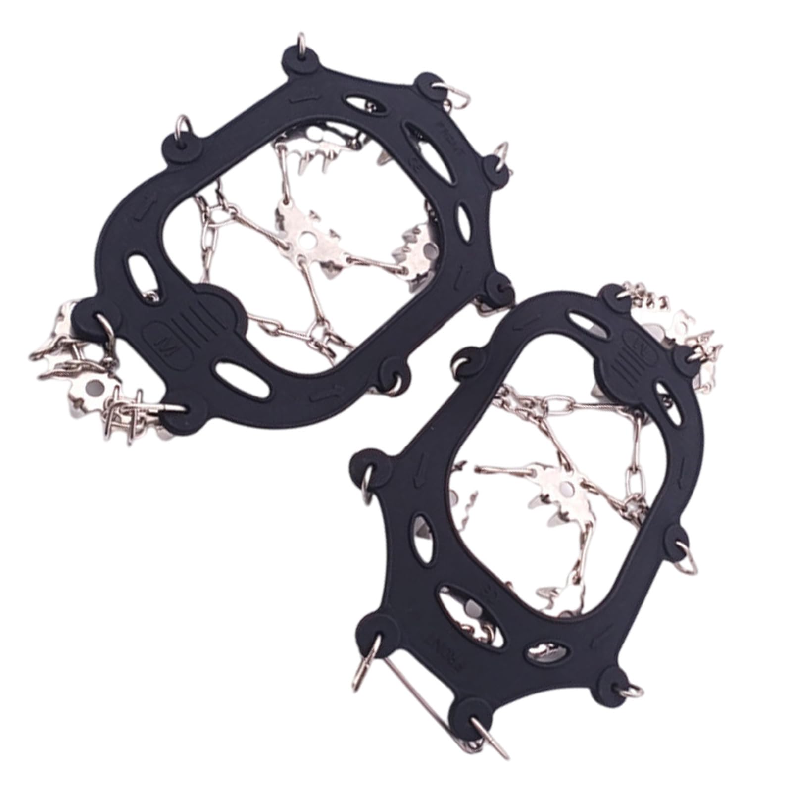 Antislip Ice Shoe Crampons with Spikes for Winter Outdoor and Skiing 24 Teeth Ice Snow Spikes Grip for Boot and Shoe