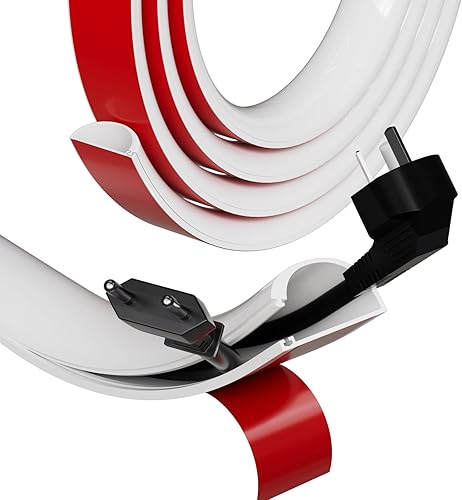 Ocultador de cable de silicona para 2-3 cables, cubiertas de alambre de apertura lateral para cables en la pared, canaleta autoadhesiva, ocultador