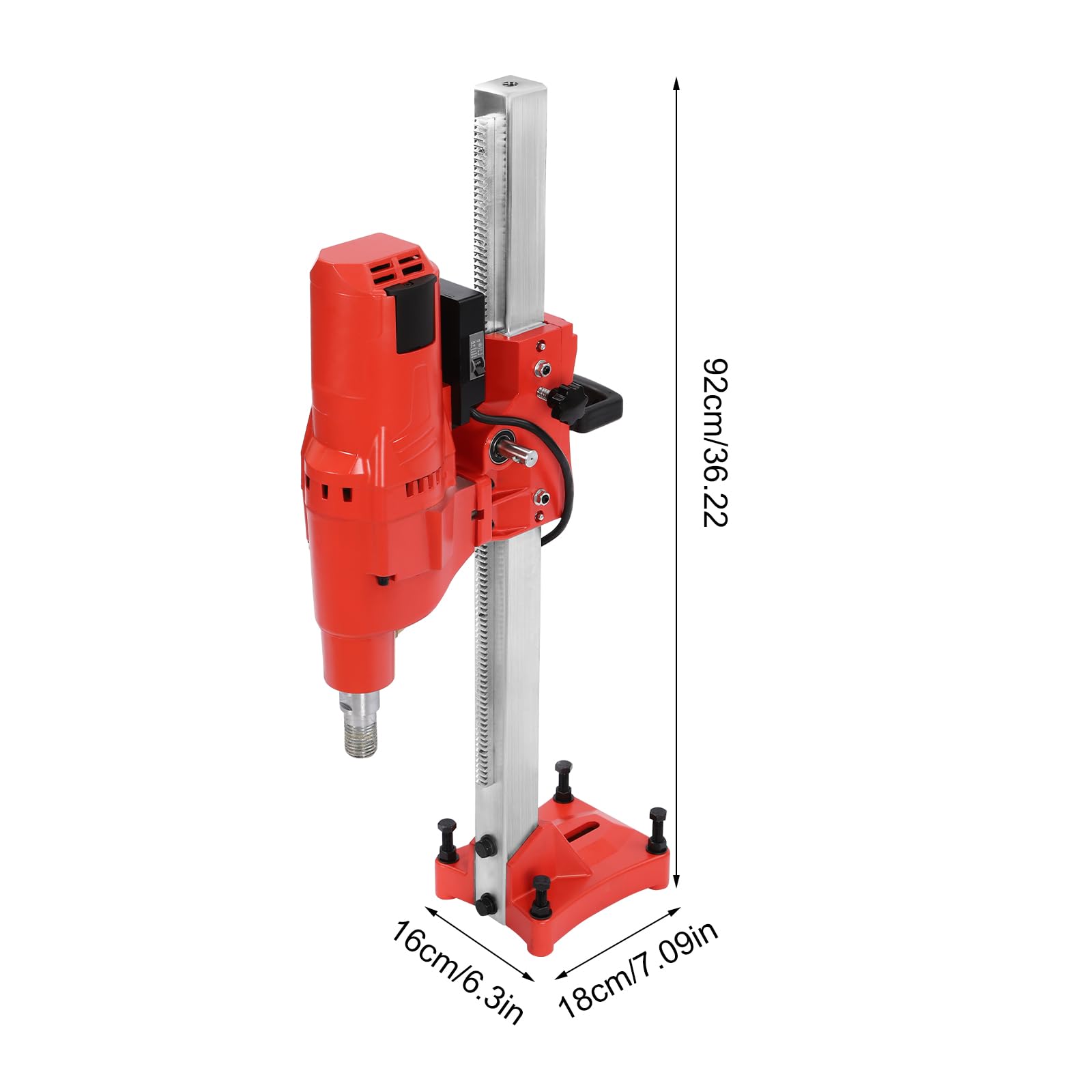 4250W 580rpm Kernbohrständer Kernbohrgerät Magnetbohrmaschine Kernbohrmaschine Kernbohrmaschine Kernbohrer standderbohrmaschine Diamantbohrmaschine Maximale Bohrtiefe 1M Bohrdurchmesser 255mm