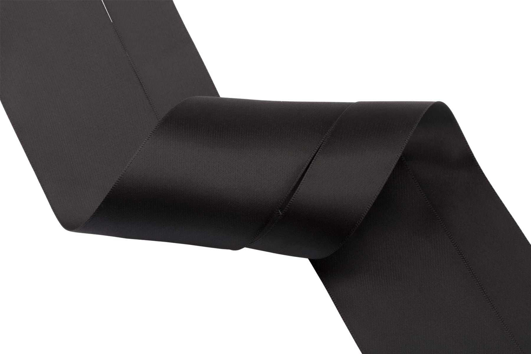 Zofrud 2 Rolls of Black Double Faced Satin Ribbon - 18 Meters Total (25mm and 50mm x 9M) - Ideal for Crafts Gift Wrapping, and Weddings - Image 3