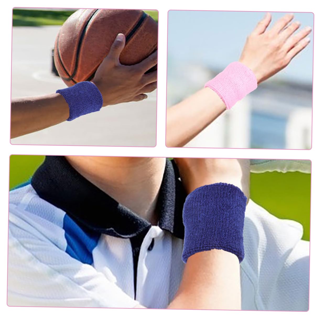 5 juegos de muñequeras deportivas para adolescentes, bandas elásticas para el sudor, cómodas y elásticas, elegantes y duraderas para baloncesto, gimnasio, correr, actividades al aire libre, 6 unidades