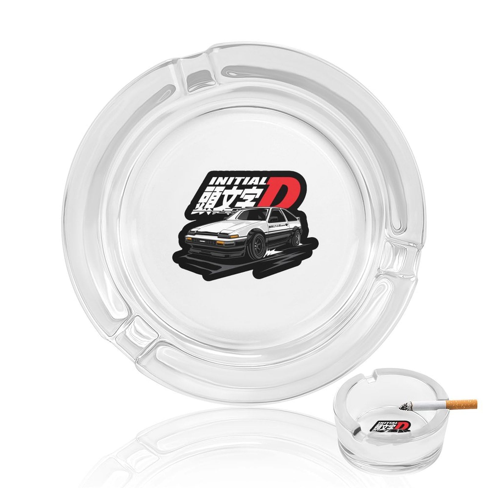 Amazon.co.jp: 灰皿 頭文字d イニシャル D Ae86 ガラス 卓上灰皿