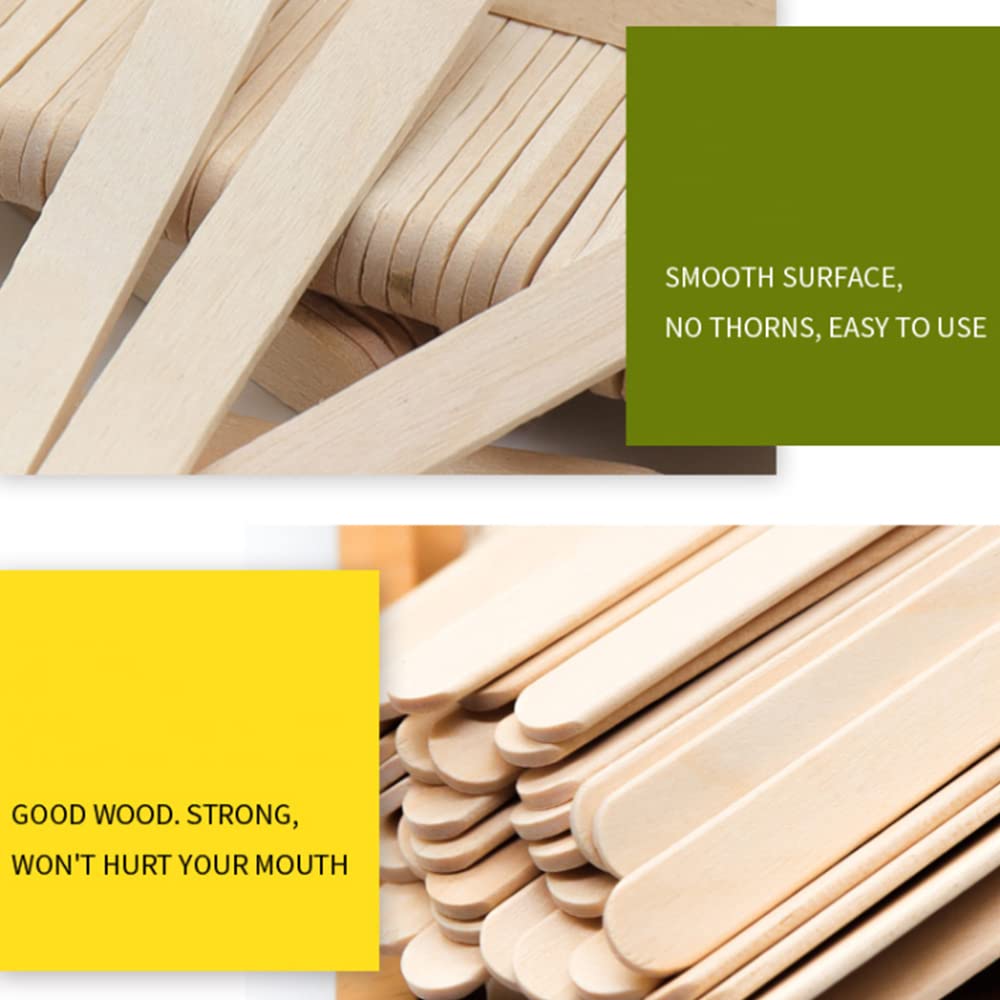 Firschoie 300 Bastoncini Legno Naturali Per Ghiaccioli Fai Da Te - Per Bambini, Artigianato E Gelati Casalinghi - Foto 8