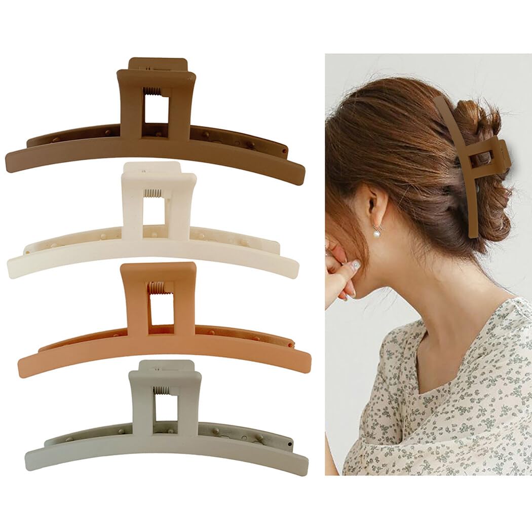 4 pinzas de pelo antideslizantes de moda grandes para el cabello