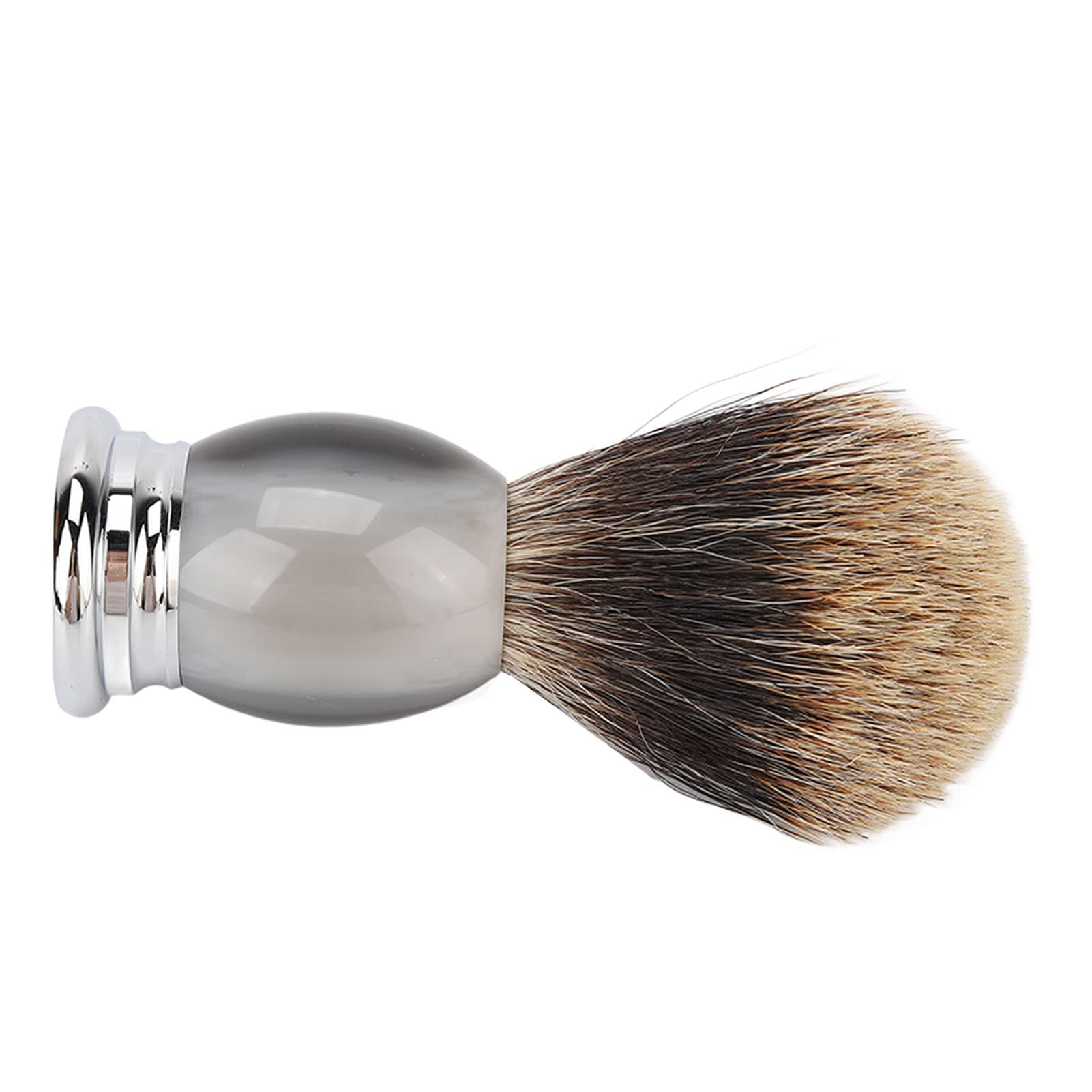 Pennello barba sintetico per uomo Strumento per la cura della barba con manico in lega di alluminio premium per uso domestico in salone viaggio