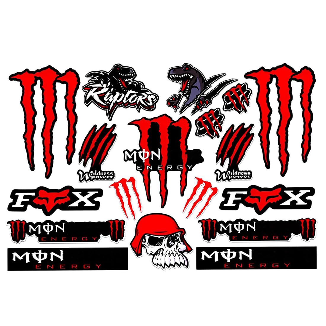 XUZOPIM Monster Energy Sticker Motorcycle Cool Motorcycle Helmet Sticker Stickers For Motorcycles, Skateboards, Cars And Off-Road Bikes