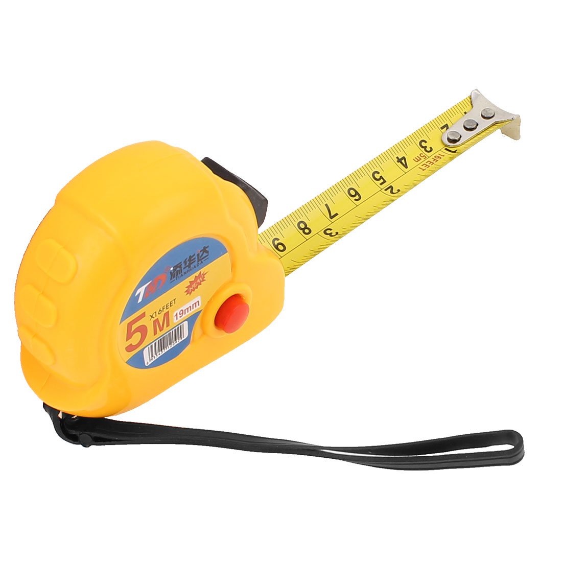 Aexit Self-Retract Design Tools & Home Improvement 5 Meter 16.4Ft Portable Flexible Tape Measure Tape Measures Ruler Yellow