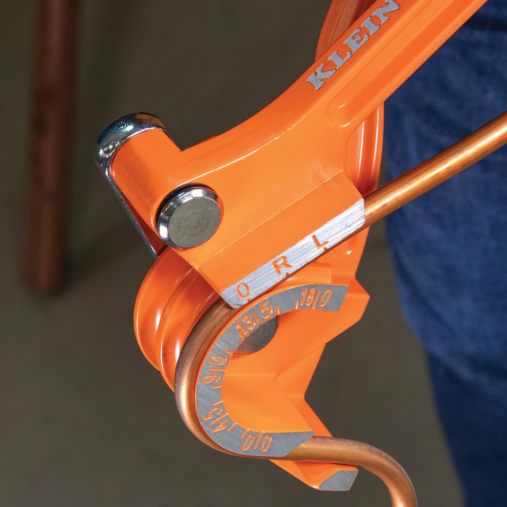 Klein Tools Cintreuse de tubes 3 en 1 51006 de 1/4, 5/16 et 3/8" OD, coude en cuivre souple, aluminium, paroi mince en acier jusqu'à 180 degrés
