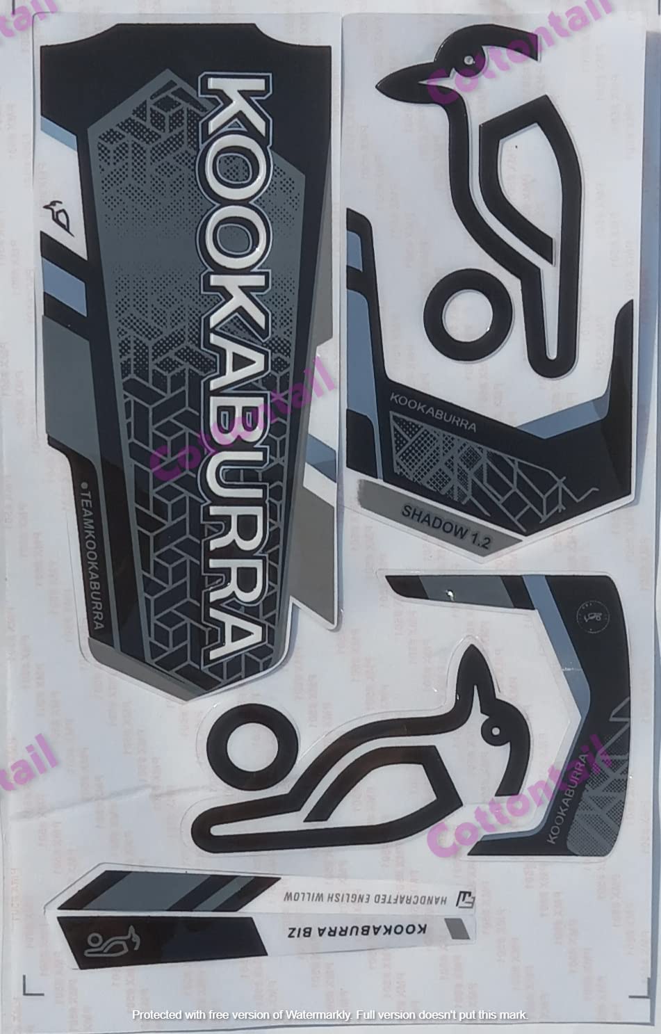 Cottontail | 3D SHDW Edition | English Willow | Embossed Cricket Bat Sticker | Black (B0B2BNCVZW) Amazon Price History, Amazon Price Tracker