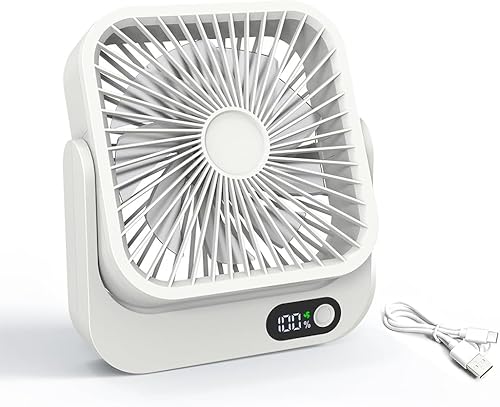 Ventilador magnético aprobado para cruceros, recargable portátil, ajustable de 5 velocidades y ultra silencioso, hasta todo el día, ventilador de