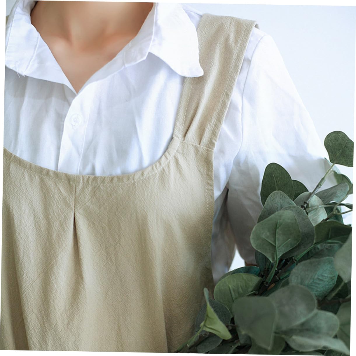 Delantal sin Mangas de Simple Resistente Manchas para Cocina y Servicio Cómodo para Hogar y Restaurante