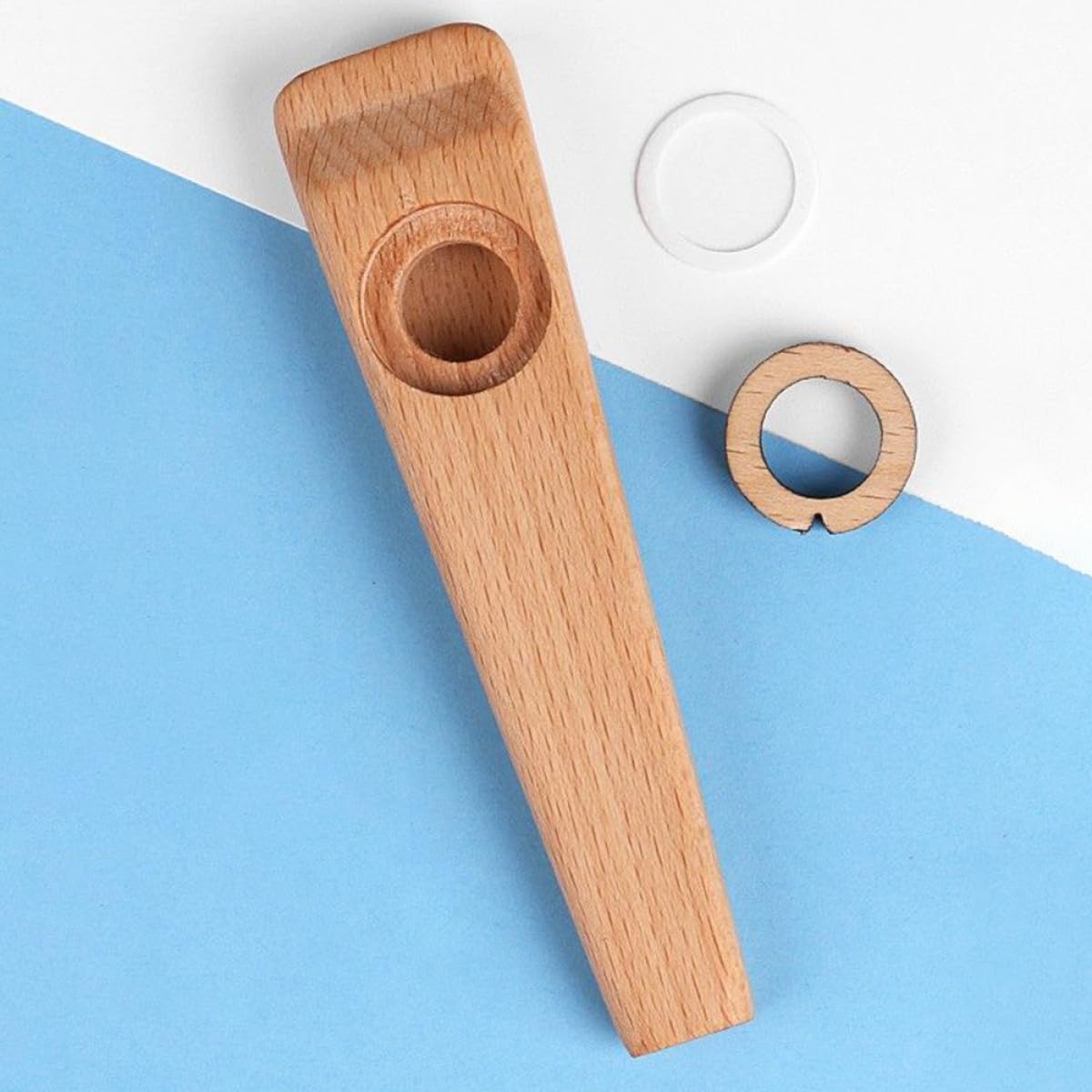 Hemobllo Instrument Kazoo Portable en Bois Facile à Jouer, pour Guitare et Clavier, Set Adapté aux Jeunes Personnes Âgées