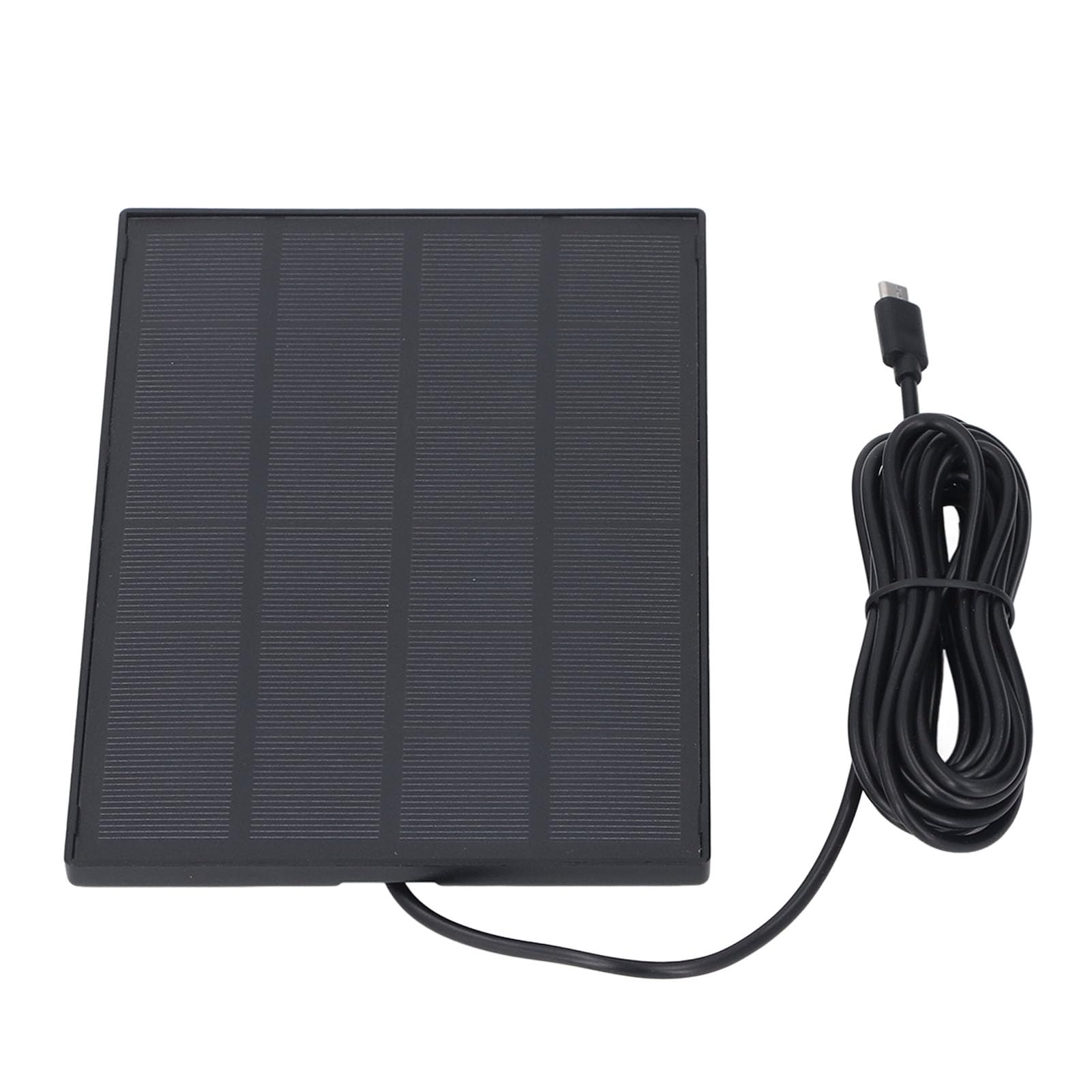 Pannello solare 5W 5V per telecamera di sicurezza IP66 Caricabatterie wireless esterno impermeabile con staffa regolabile Interfaccia USB tipo C Cavo da 3 metri