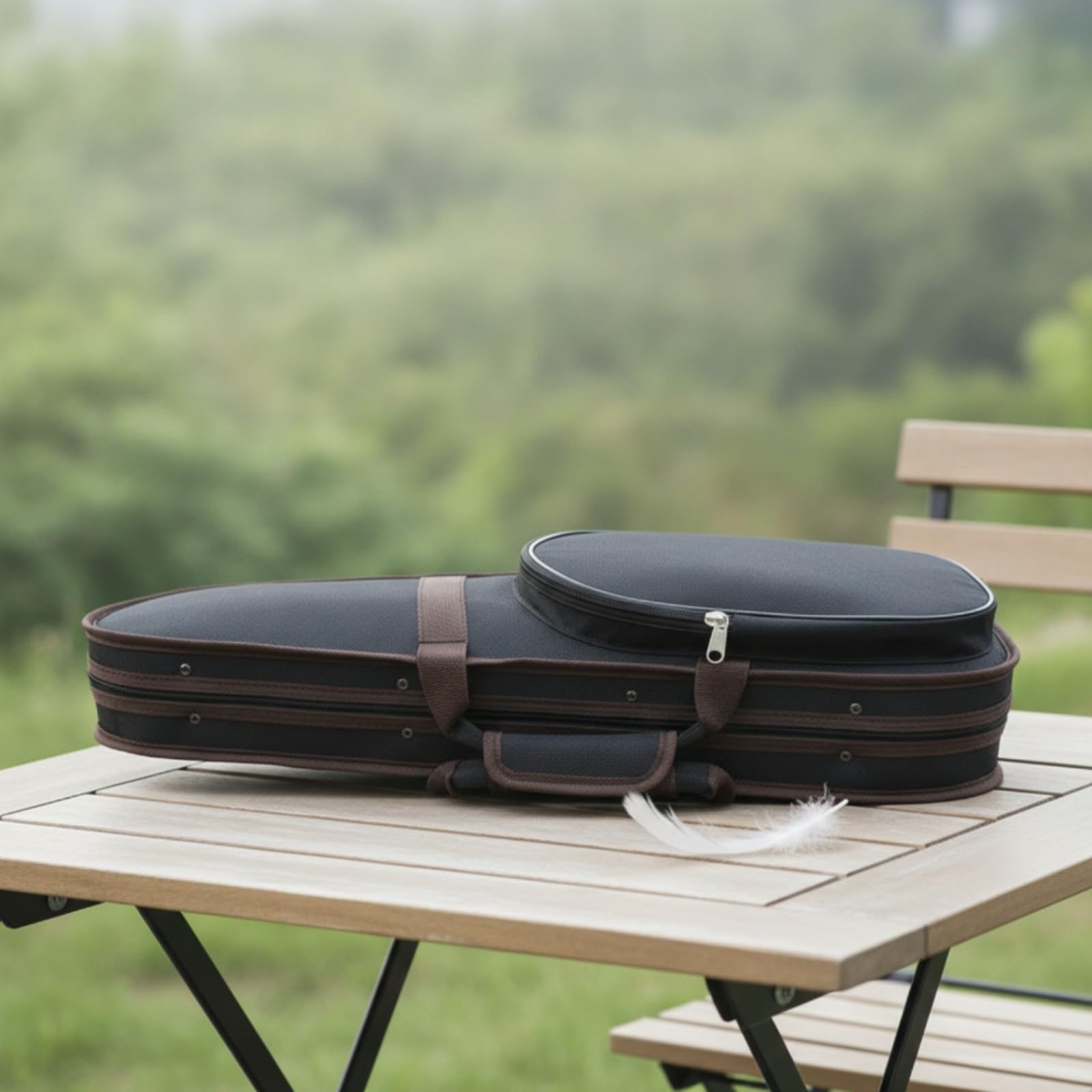 F Fityle Estuche para Violín Estuche Rígido Funda de Violín Maletín para Violín Diseño Ligero con Interior de Secciones Moldeadas y Cierre Frontal con