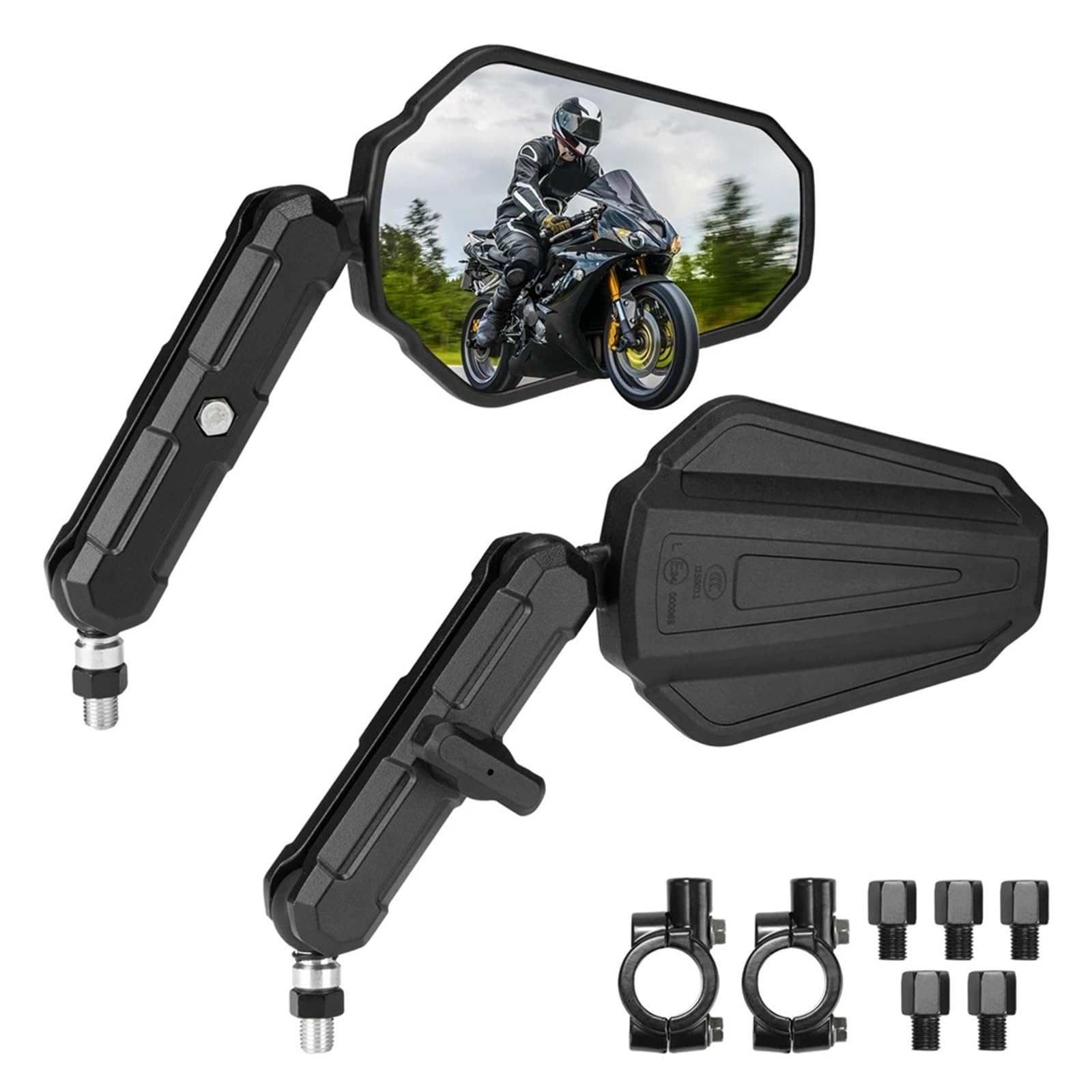 Espejo de marcha atrás de motocicleta plegable para tus rutas de fin de semana 8