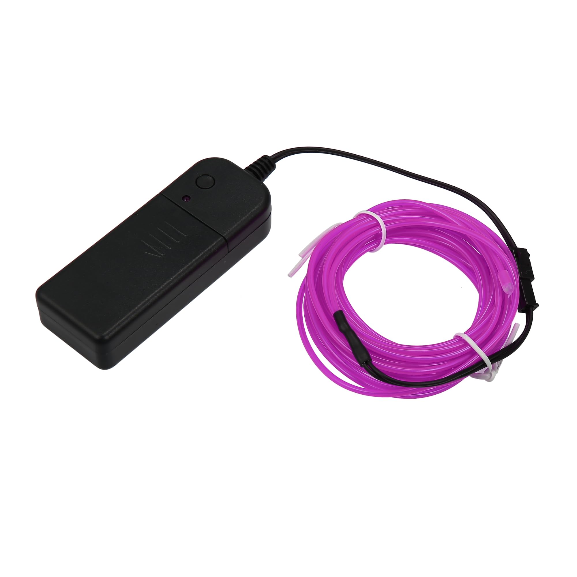 X AUTOHAUX 4 Meter/13ft Neon EL Wire String Strip Purple Cold Light Glow String Strip for Car Interior Decoration