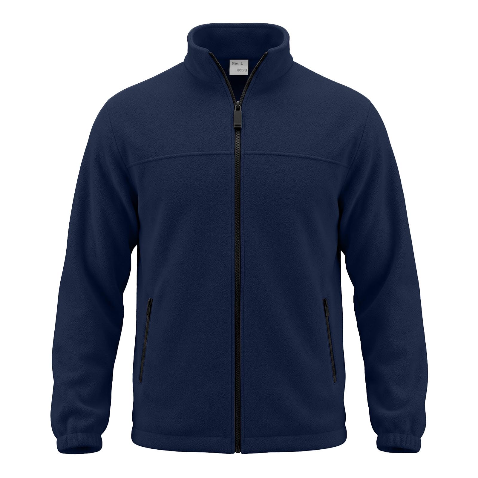 Pullover a maniche lunghe in pile per uomo - Collo alto Full Zip Jumper