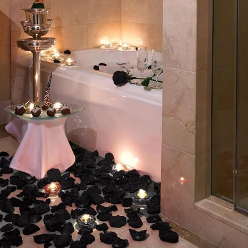 Vista 2 de 1000 pétalos de rosa artificiales para bodas, pétalos de flores, noche romántica para ella/él, compromiso, decoraciones de flores, eventos, fiestas