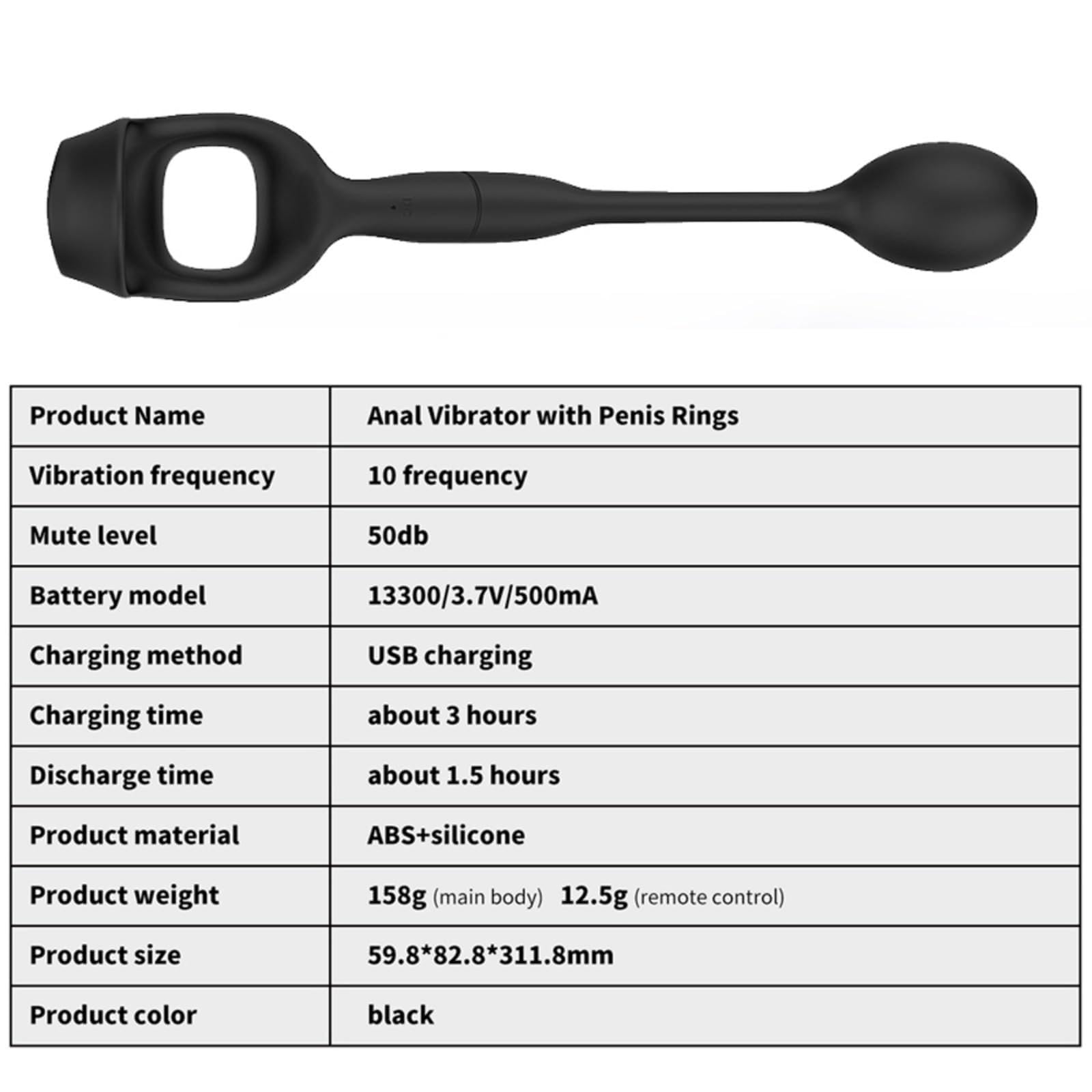 Vibratore Vibratore Indossabile Plug anale 10 Frequenza Anello del pene Vibratori Donne G Spot Masturbatore Giocattoli del sesso Per Uomini Massaggio prostatico Dildo