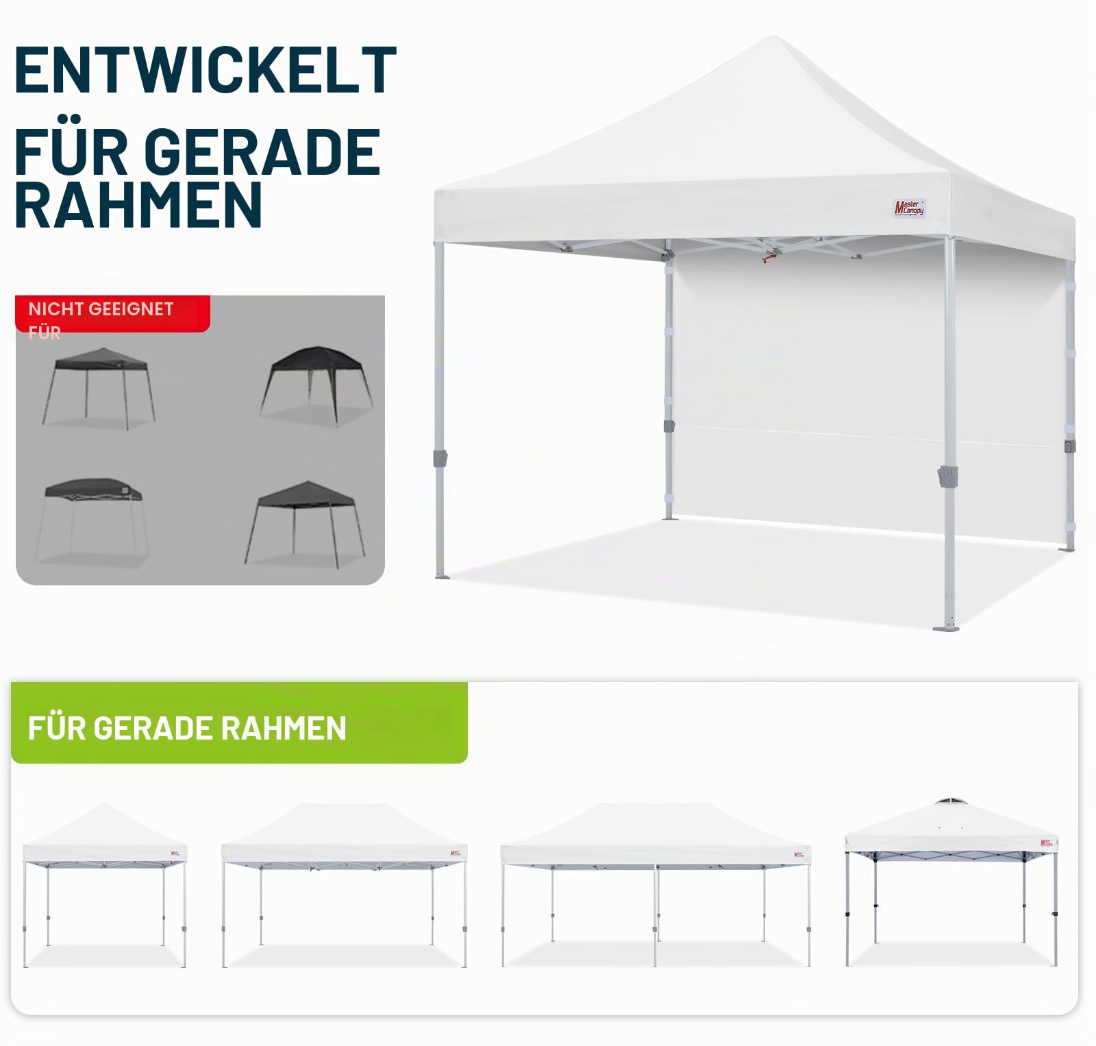MasterCanopy Seitenwand/Seitenteil für Pop-up-Pavillon, Faltpavillon, Zelt, Canopy, 1 Stück