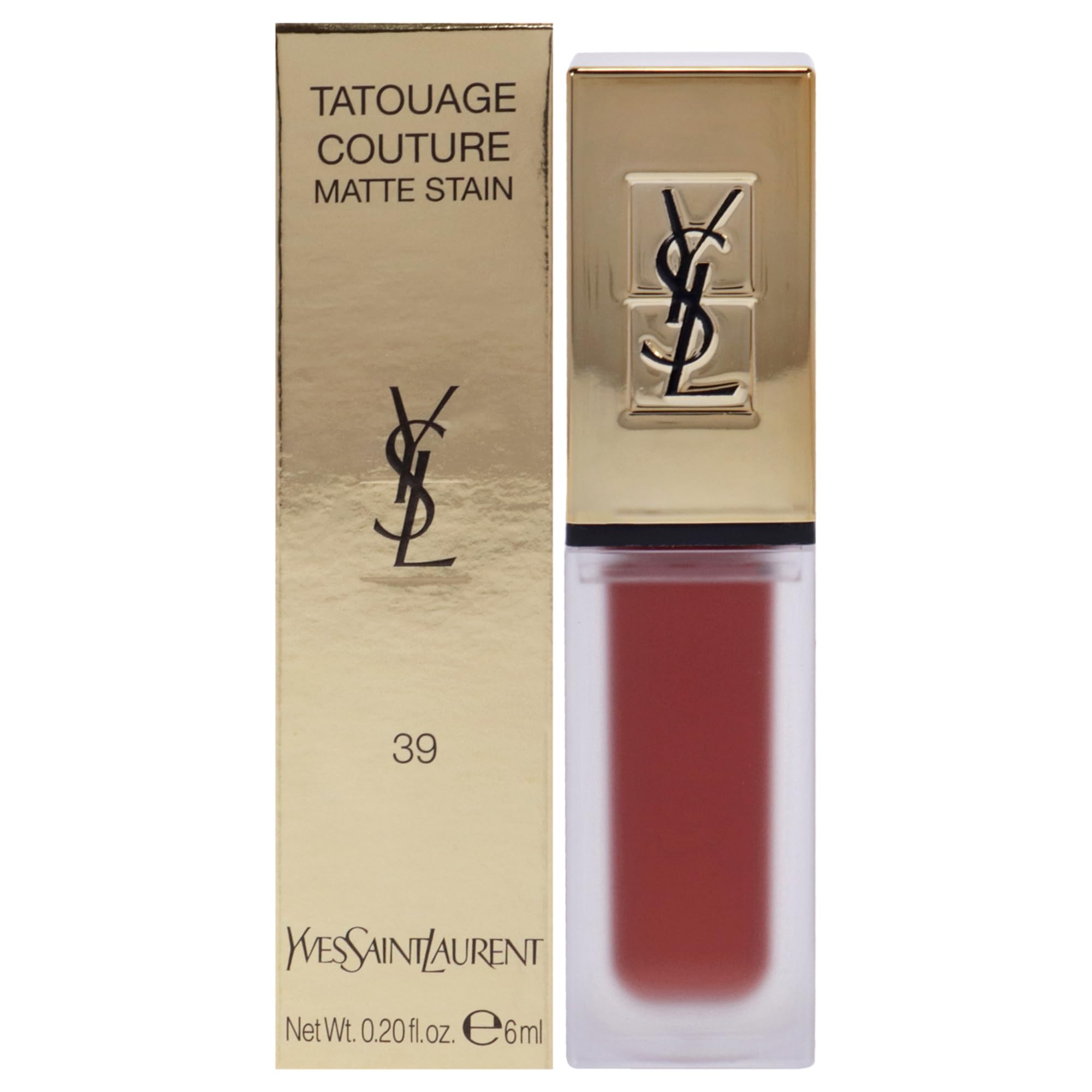 Tatouage Couture Liquid Matte Lip Stain - 39 Rouge Tatouage by Yves Saint Laurent for Women - 0.2 oz Lip Gloss