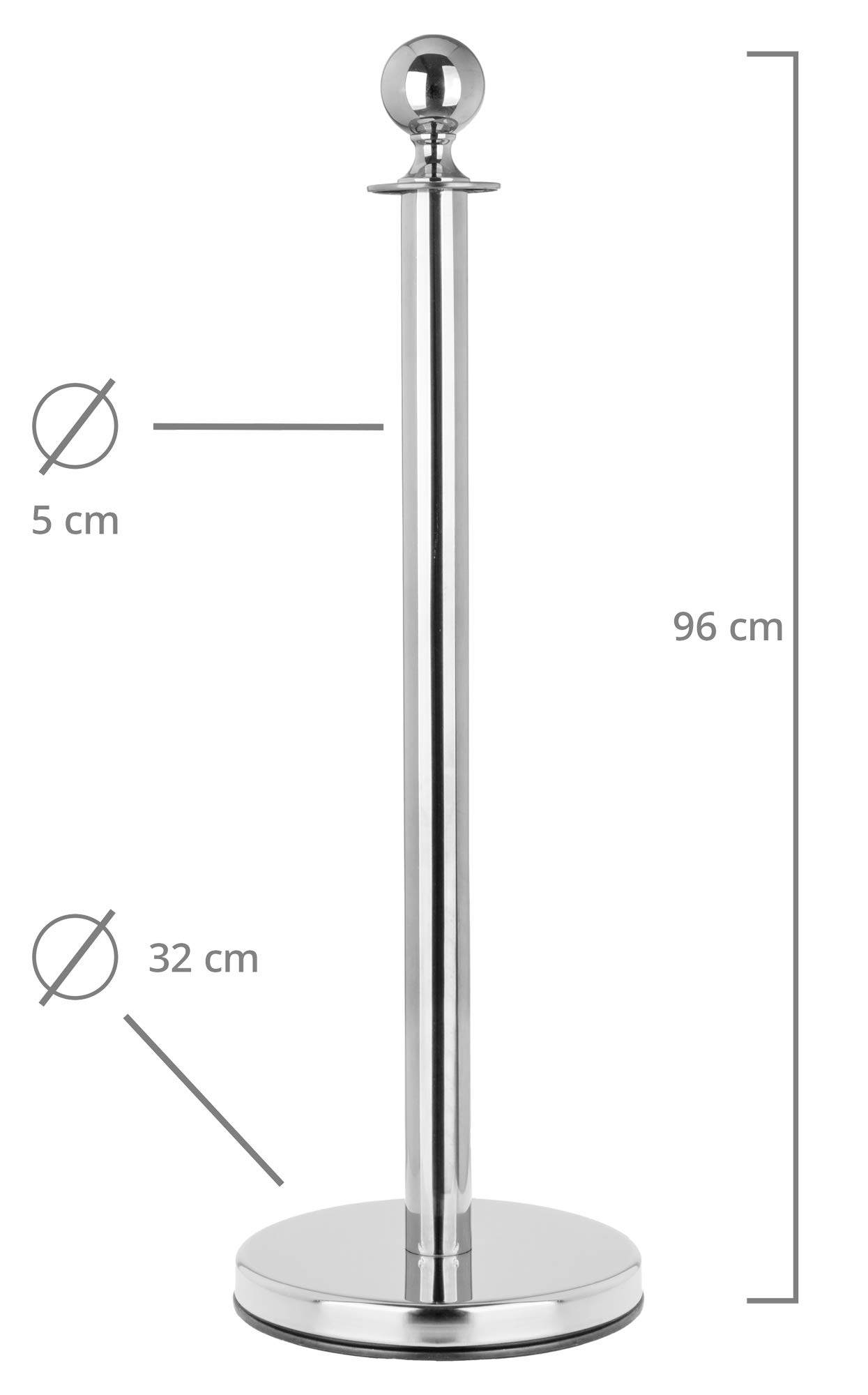 Sistema Delimita Corsie Stagecaptain PLS-150 - 2 Colonnine Con Cordone 1.5m, Argento - Foto 10