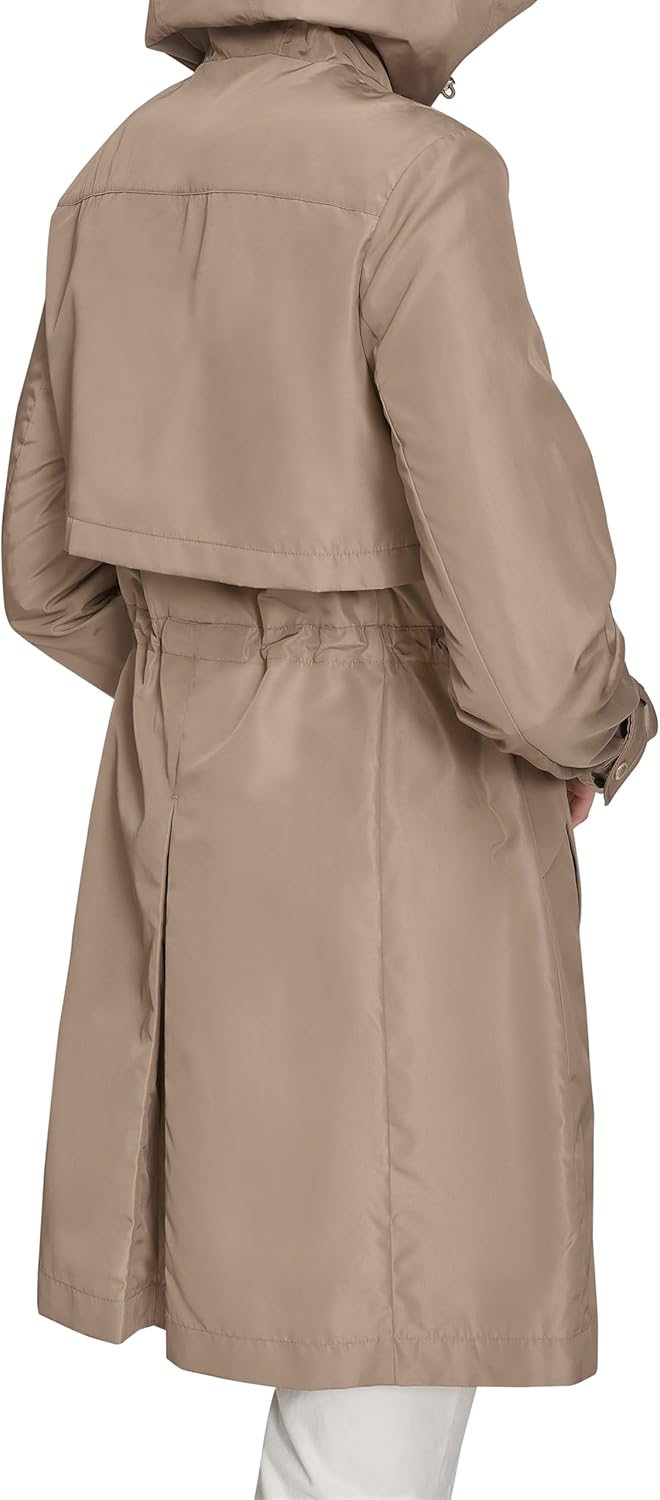 Cole Haan Women's Travel Packable Casual Trench Style Parka Jacket - Image 4