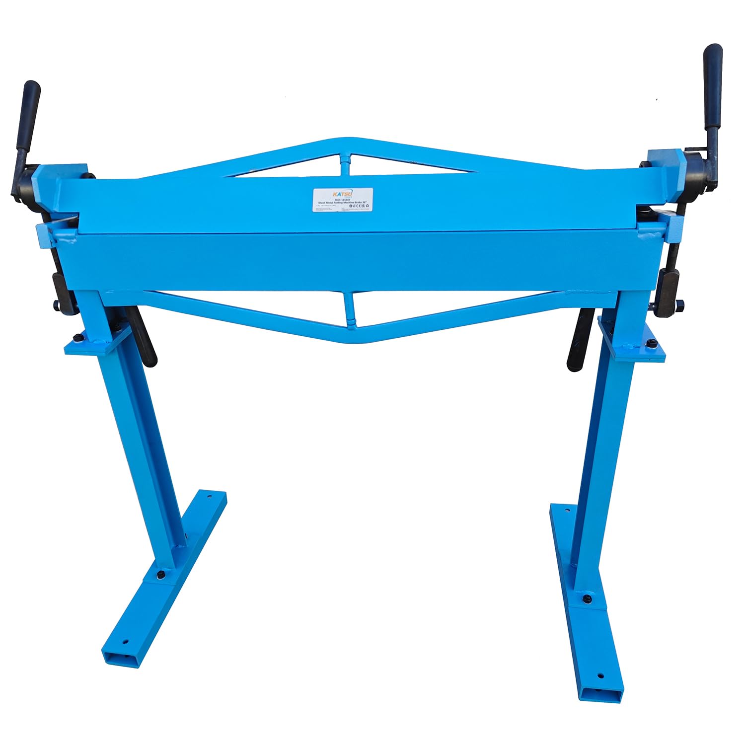 KATSU Tools Manual Sheet Metal Bending Folding Machine 36-Inch 910mm Hand Brake Folder, 120° Bending Angle, 12 Gauge Steel Bender for Workshop Metalworking165167