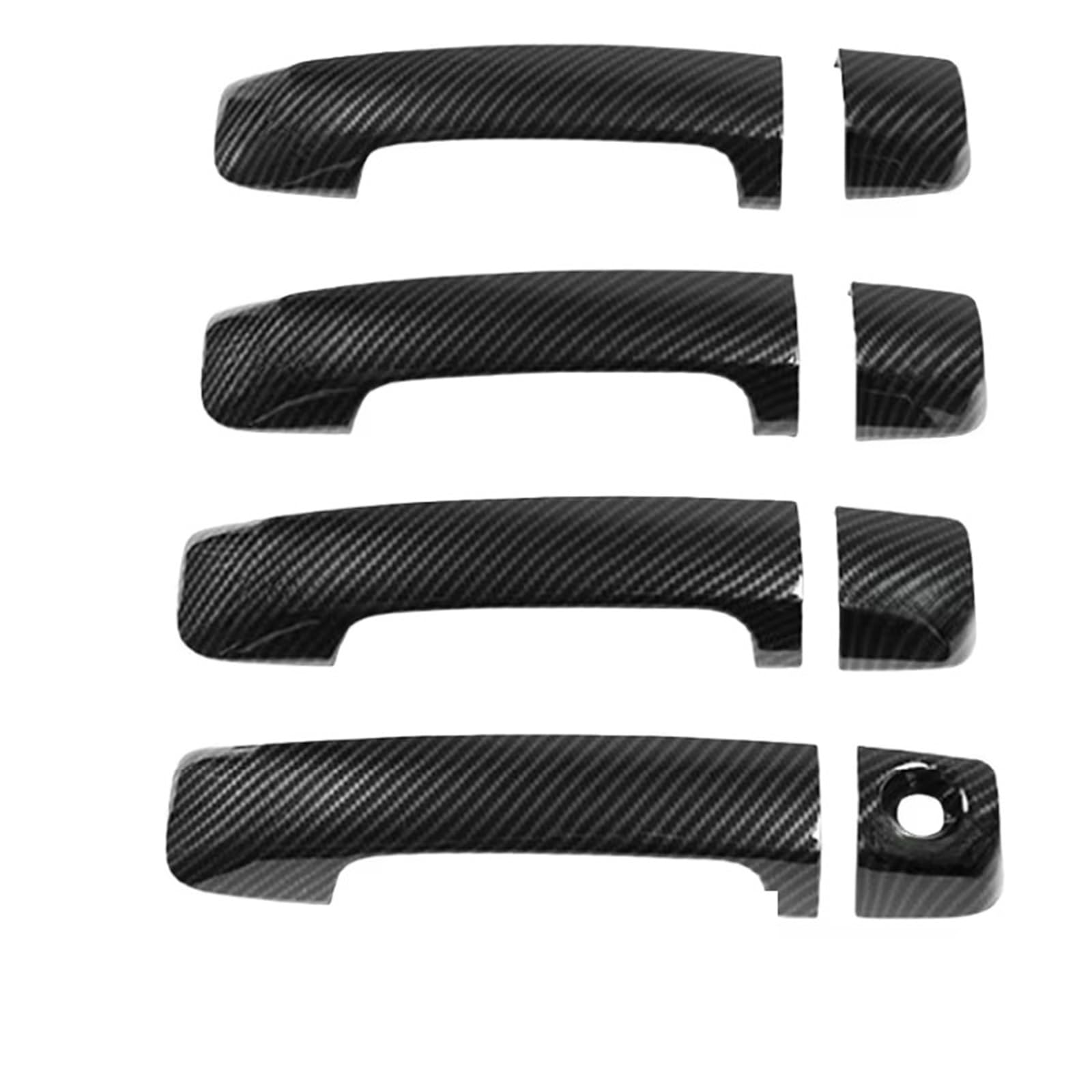 BYSKJZ Car Exterior Door Handle for Toyota for Tundra for Sequoia 2008 2009 2010 2011 2012-2021 Chrome Silver Accessory Door Handle Cover Trim Paste Style(Carbon)