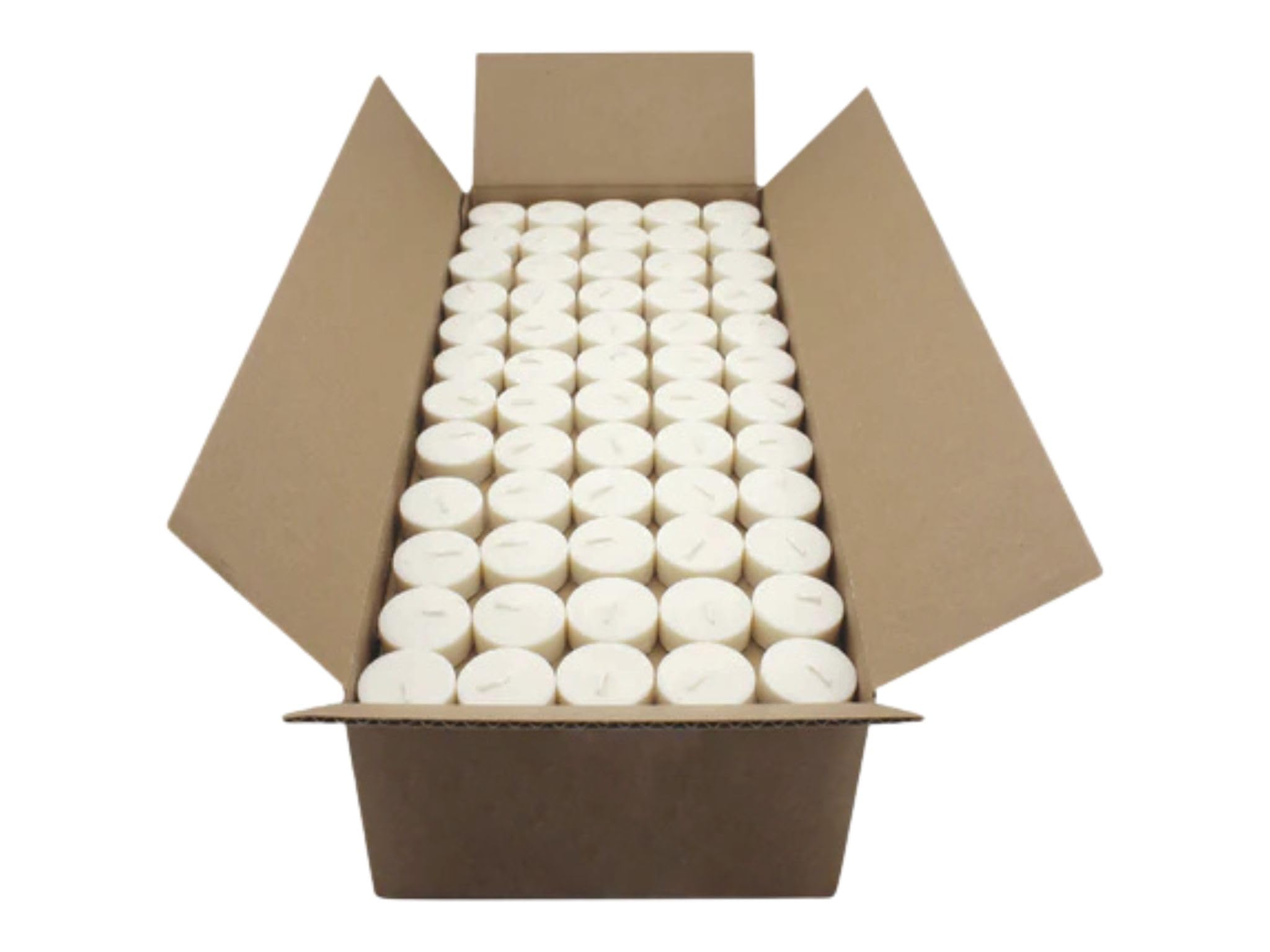 Öko Teelichter 100% Biomasse (300 Stück) Bio-Qualität, Ø38 mm, Brenndauer ca. 4h, ohne Aluminiumhülle, nachhaltige Teelichter für Deko, Haushalt & Feste