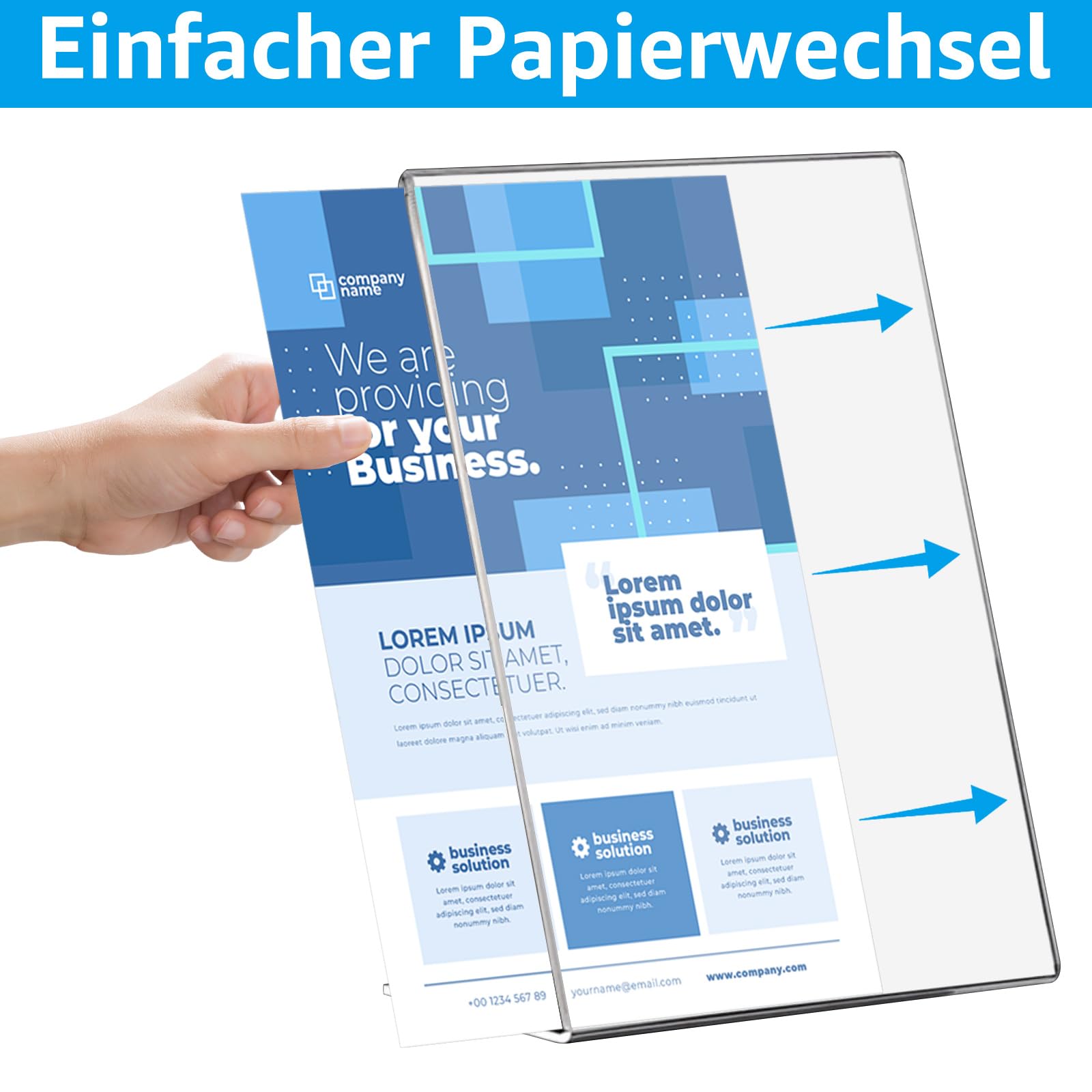 CYEER Lot de 10 présentoirs de table en acrylique A4 inclinés – Présentoir en L DIN A4 transparent – Présentoir publicitaire et porte-carte de menu pour restaurant, foire et bureau – Support de