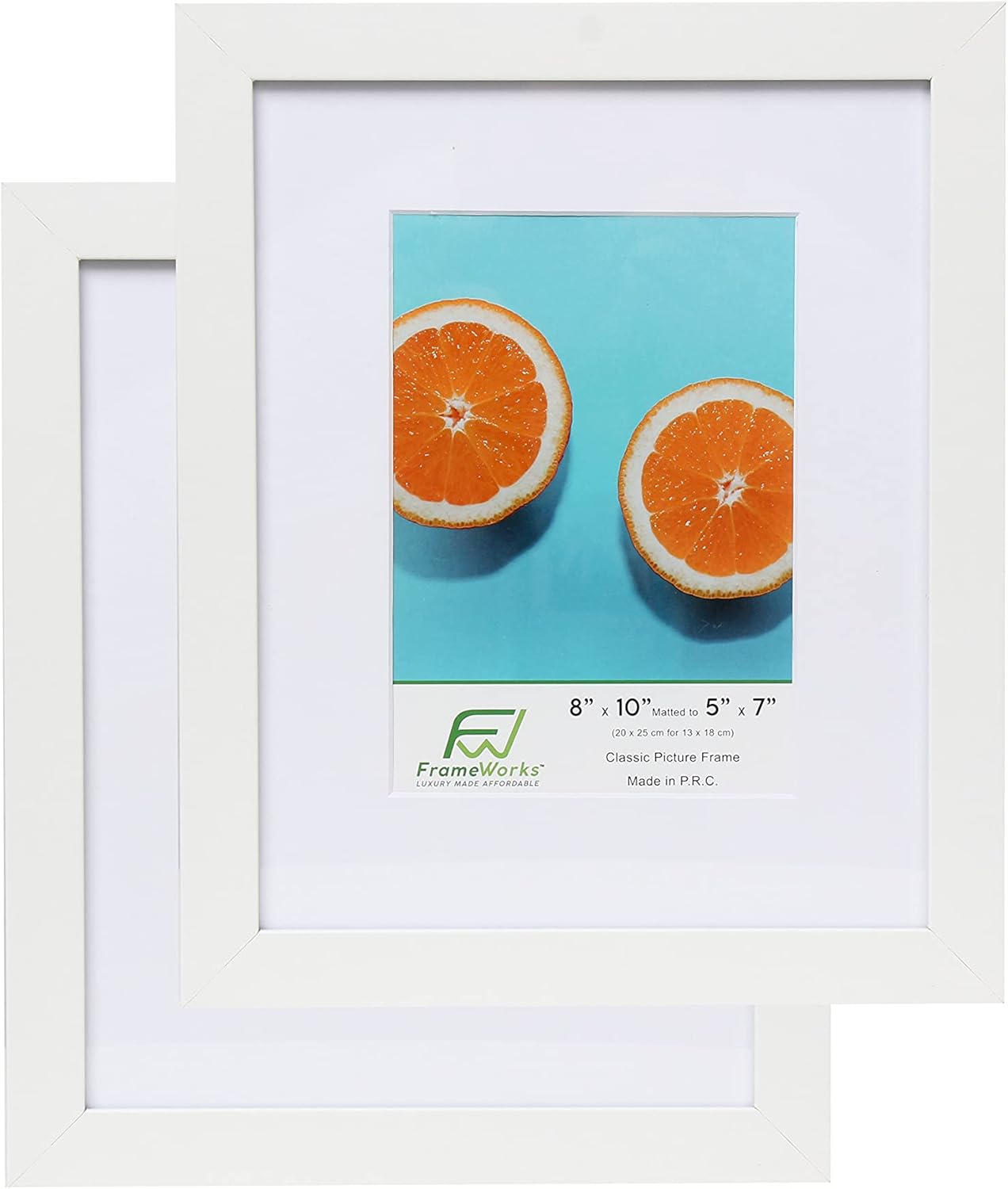 FrameWorks 2Pack, 8x10 Matted to 5x7 Picture Frame, White