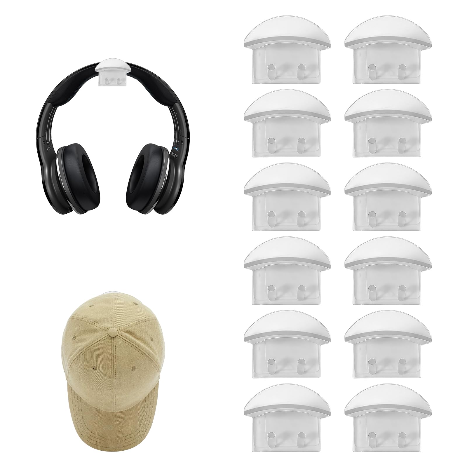 Buxuaaaa Clear Space Saving Adhesive Hooks Strong Abs Wall Mount Without Residues Hooks For Home Organization Damage Release Hanging