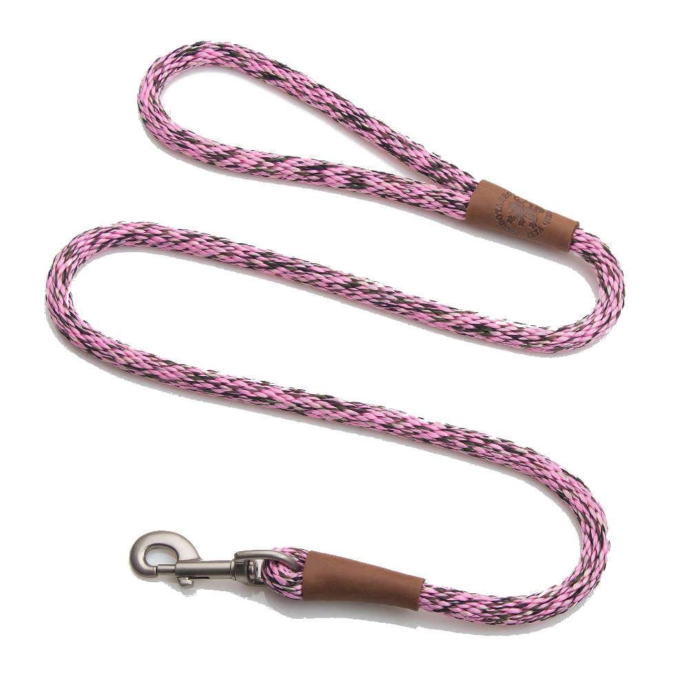 Mendota Products Snap Dog Leash, 1/2 by 6-Feet, Pink Camo