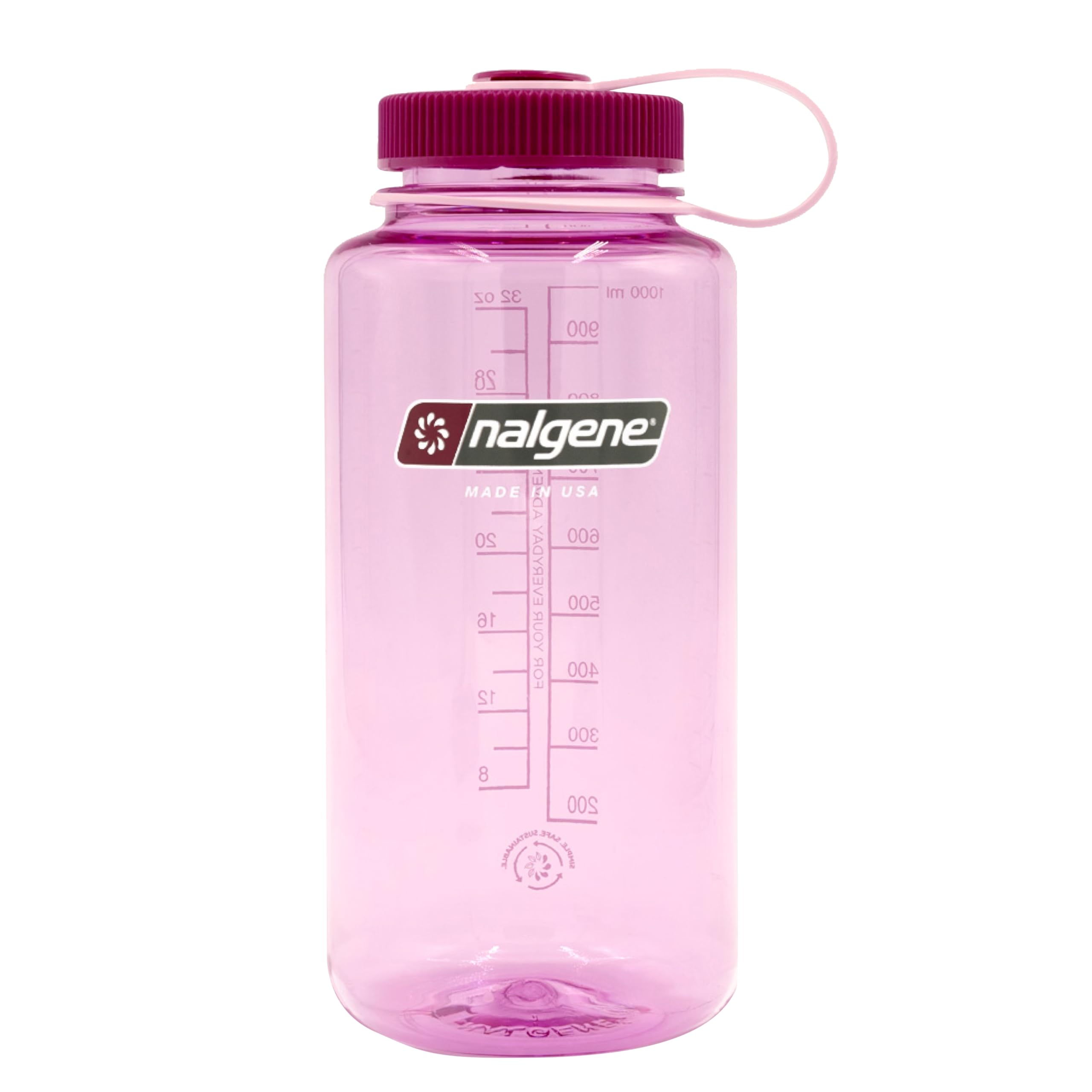 Nalgene Sustain Tritan BPA-Free Water Bottle Made with Material Derived From 50% Plastic Waste (using ISCC certified mass balance), 32 OZ, Wide Mouth