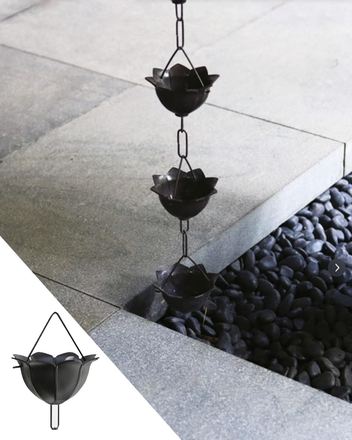 YNBSHGAA Decorative Aluminum Rain Chain for Garden, Elegant Waterfall Alternative to Traditional Gutters, Enhances Outdoor Aesthetics,Style3-3.8m (12.5ft)