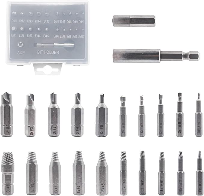 Damaged Screw Extractor Set stripped screw extractor set Easy Out Stripped Screw Extractor Kit