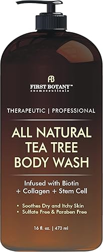 All Natural Body Wash - Combate el olor corporal pie de atleta picazón de deportista problemas de uñas caspa acné eccema gel de ducha para mujeres y