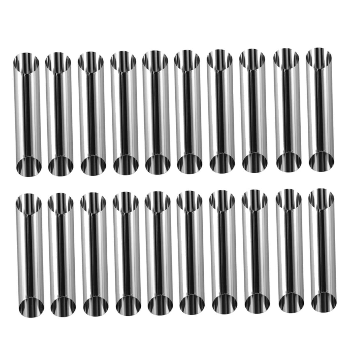 CIYODO 20pcs Set Large Screw Tube Bread Stainless Steel Croissant for Home Baking Easy to Clean