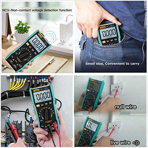 Auto Ranging Digital Multimeter - Sine/Triangle Wave Out Put Voltage Tester AC/DC Voltage AC/DC Current Ohm Volt Test Diode Continuity Test