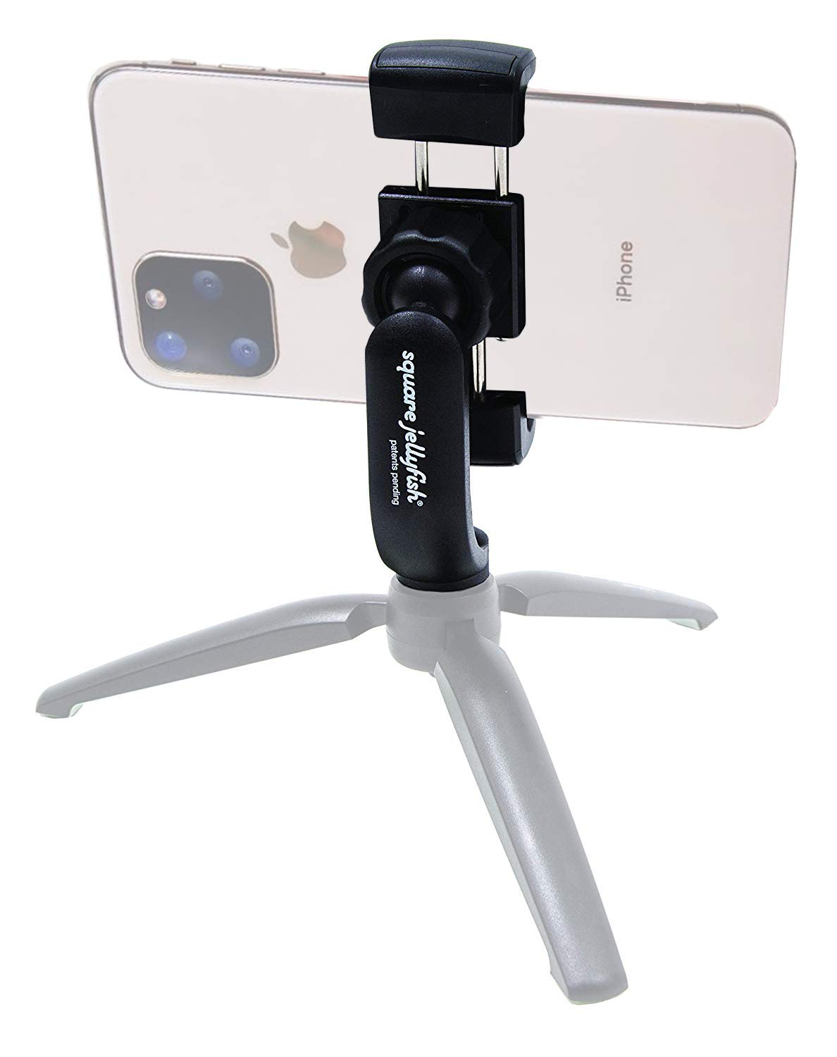 Square Jellyfish Jelly Grip WX Cell Phone Tripod Mount 360 Degree Swivel  Phone Holder for Tripod Cell Phone Tripod Adapter iPhone and Android