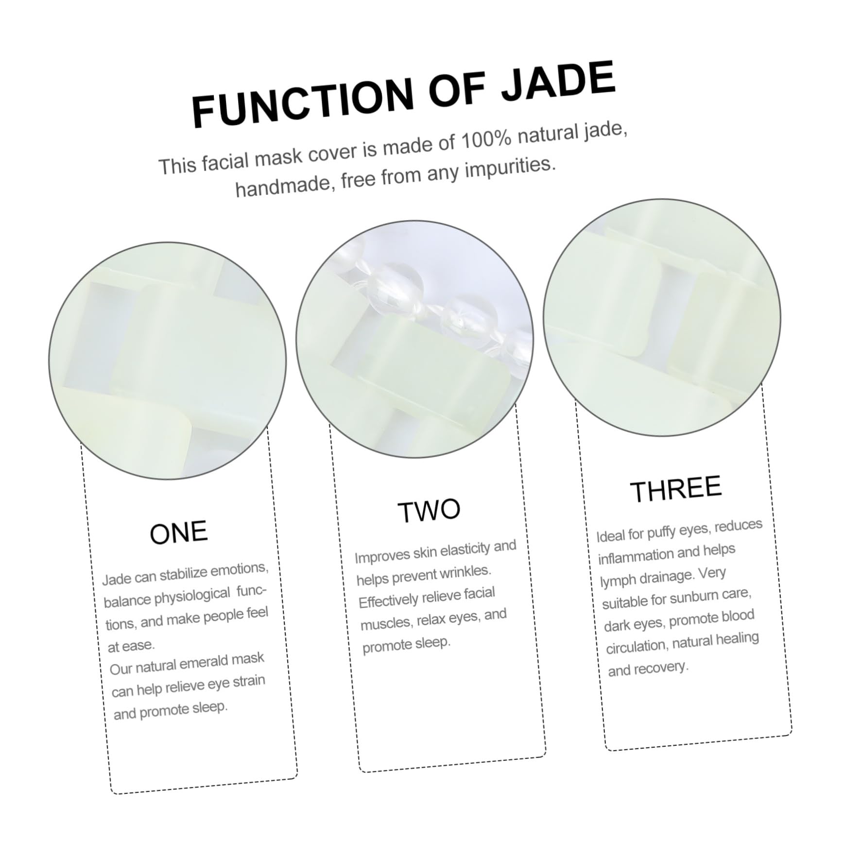 Natürliche Jademaske Gesicht Maske Schlafmaske Anti Aging Gesichtsmaske Mit Weicher Augenabdeckung Zur Linderung Von Muskelschwellungen Migräne Und Trockenen Augen Home Spa Anwendung