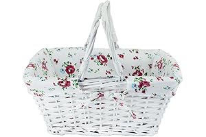 Wicker Storage Gift Basket with Handles